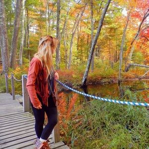 Vintage faux suede fringe jacket